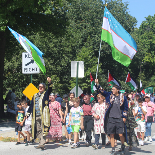 Cleveland Uzbek community in Parade of Flags at One World Day